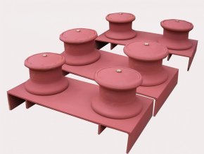Double roller fairlead set with mounting platform