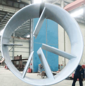 Pre-swirl guide wheel ahead of the propeller